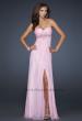 Picture of: Chiffon Empire Waist Prom Dress with Beads and Slit in Pink, Style: 17712, Main Picture