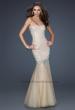 Picture of: Long Mermaid Prom Dress with Beading in Nude, Style: 17729, Detail Picture 1