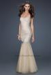Picture of: Long Mermaid Prom Dress with Beading in Nude, Style: 17729, Detail Picture 2