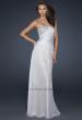Picture of: Full Length Strapless Gown with Pleats and Beading in White, Style: 17730, Detail Picture 1