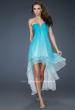 Picture of: Strapless Ombre Prom Dress with High Low Hemline in Blue
, Style: 18049, Main Picture