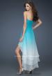 Picture of: Strapless Ombre Prom Dress with High Low Hemline in Blue, Style: 18049, Back Picture