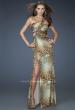 Picture of: Sexy One Shoulder Animal Print Net Dress with Beading in Print, Style: 18090, Main Picture