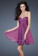 Picture of: Sweetheart Neck Cocktail Dress with Beads and Open Back in Purple, Style: 18177, Detail Picture 1