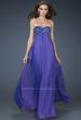Picture of: Embellished Chiffon Prom Gown with Intricate Beading in Purple, Style: 18216, Main Picture