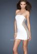 Picture of: Stretch Net Cocktail Dress with Illusion Side Panels in White, Style: 18232, Main Picture