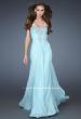 Picture of: Rhinestone Encrusted Dress with Vintage Inspired Pattern in Blue, Style: 18347, Main Picture