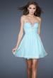 Picture of: Fun Cocktail Dress with Empire Waist and Rhinestones in Blue, Style: 18434, Main Picture