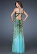 Picture of: Chiffon Dress with Ombre Animal Print and Strappy Back in Print, Style: 18436, Back Picture