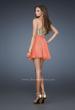 Picture of: Sweetheart Neckline Cocktail Dress with Beaded Bodice in Orange, Style: 18445, Back Picture