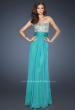Picture of: Flowing Chiffon Prom Dress with Criss Cross Back in Green, Style: 18528, Main Picture