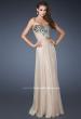 Picture of: Sweetheart Chiffon Prom Dress with Multi Colored Stones in Nude, Style: 18551, Main Picture