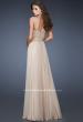Picture of: Sweetheart Chiffon Prom Dress with Multi Colored Stones in Nude, Style: 18551, Back Picture