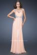 Picture of: V Neckline Sleeveless Prom Dress with Pleating in Orange, Style: 18553, Main Picture