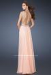 Picture of: V Neckline Sleeveless Prom Dress with Pleating in Orange, Style: 18553, Back Picture