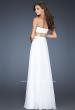 Picture of: Strapless Sweetheart Dress with Intricate Beaded Waist in White, Style: 18794, Back Picture