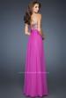 Picture of: Long Chiffon Prom Dress with Embellished Bodice in Pink, Style: 18897, Back Picture
