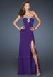Picture of: Strapless Jersey Prom Dress with Embellished Trim in Purple, Style: 18916, Main Picture