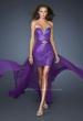 Picture of: Sequin Fitted Prom Dress with Detachable Chiffon Skirt in Purple, Style: 18922, Main Picture