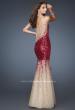 Picture of: One Shoulder Sequin Mermaid Prom Dress with Tulle Skirt in Pink, Style: 18936, Main Picture