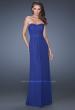 Picture of: Long Strapless Dress with an Intricately Pleated Bodice in Blue, Style: 19155, Main Picture