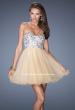 Picture of: Short Strapless A-line Prom Dress with Embellished Bodice in Nude, Style: 19373, Main Picture
