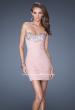 Picture of: Strapless Short Ruched Fitted Dress with Sequin Bust in Pink, Style: 19424, Main Picture