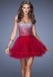 Picture of: Strapless A-line Short Dress with Ombre Sequin Bodice in Pink, Style: 19451, Detail Picture 1
