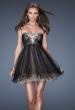 Picture of: Short Strapless A-line Prom Dress with Two Toned Tulle in Black, Style: 19457, Main Picture