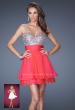 Picture of: Short Prom Dress with Intricately Embellished Bodice in Pink, Style: 19469, Main Picture