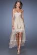 Picture of: Strapless High Low Prom Dress with Tiered Skirt in Nude, Style: 19471, Detail Picture 3