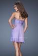 Picture of: Strapless Short Dress with a Sweetheart Sequin Trim in Purple, Style: 19475, Back Picture
