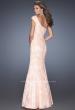 Picture of: One Shoulder Mermaid Prom Dress with Lace Overlay in Orange, Style: 19604, Back Picture