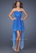 Picture of: High Low Ombre Prom Dress with Bejeweled Trim in Blue, Style: 19634, Main Picture