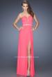 Picture of: Strapless Sweetheart Long Prom Dress with Rhinestone Belt in Pink, Style: 19671, Detail Picture 1