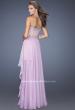 Picture of: Mini Dress with High Low Peplum Style Skirt in Purple, Style: 19816, Back Picture