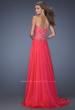 Picture of: Long Sweetheart Neckline Prom Gown with Rhinestones in Pink, Style: 19856, Back Picture