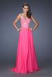 Picture of: Long Sweetheart Neckline Prom Gown with Rhinestones in Pink, Style: 19856, Detail Picture 1