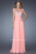 Picture of: Floral Applique A-line Prom Dress with Open Back in Pink, Style: 19859, Detail Picture 1