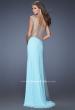 Picture of: Long Prom Dress with Jewel and Beaded Embellishments in Blue, Style: 19867, Detail Picture 2