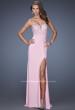 Picture of: Strapless Jersey Prom Dress with Low V Back in Pink, Style: 19869, Main Picture