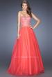 Picture of: Ball Gown with Full Tulle Skirt and Sweetheart Neckline in Orange, Style: 19940, Detail Picture 1
