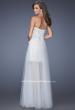Picture of: Strapless Mini Dress with Corset Bodice and Long Skirt in White, Style: 19961, Back Picture