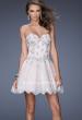 Picture of: White Lace A-line Prom Dress with Floral Appliques in Pink, Style: 19962, Main Picture