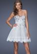 Picture of: Lace Cocktail Dress with Scalloped Lace Hem in White, Style: 19964, Main Picture