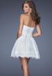 Picture of: Lace Cocktail Dress with Scalloped Lace Hem in White, Style: 19964, Back Picture