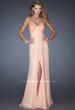 Picture of: Strapless Chiffon Prom Gown with Criss Cross Back in Orange, Style: 20023, Detail Picture 1