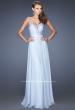 Picture of: Long Vintage Inspired Prom Gown with Beads and Jewels in Blue, Style: 20027, Main Picture