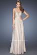Picture of: Long Vintage Inspired Prom Gown with Beads and Jewels in Nude, Style: 20027, Detail Picture 2