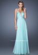 Picture of: Long Vintage Inspired Prom Gown with Beads and Jewels in Blue, Style: 20027, Detail Picture 4